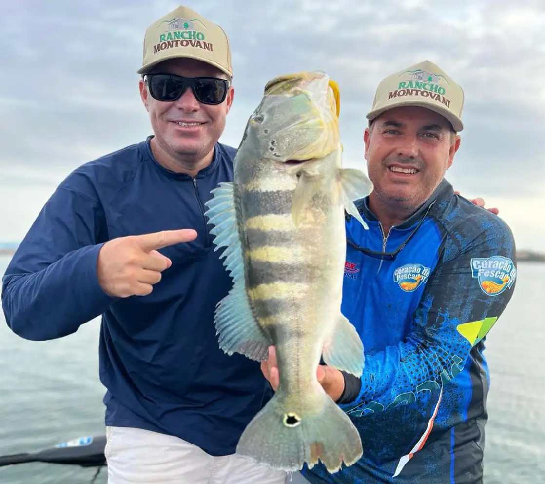 Fernando Faria, Apresentador do Programa Coração de Pescador, e Adriano Montovani, (Proprietário do Ranchos Montovani).